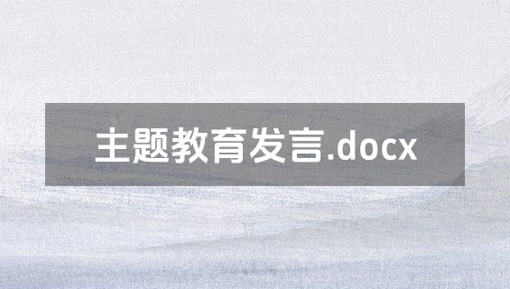 主题教育发言.docx