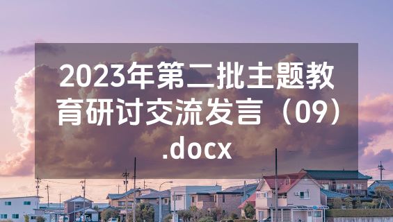 2023年第二批主题教育研讨交流发言（09）.docx
