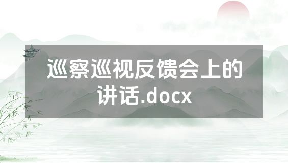 巡察巡视反馈会上的讲话.docx