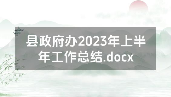 县政府办2023年上半年工作总结.docx