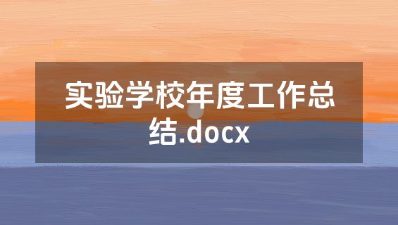 实验学校年度工作总结.docx