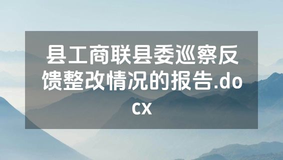 县工商联县委巡察反馈整改情况的报告.docx
