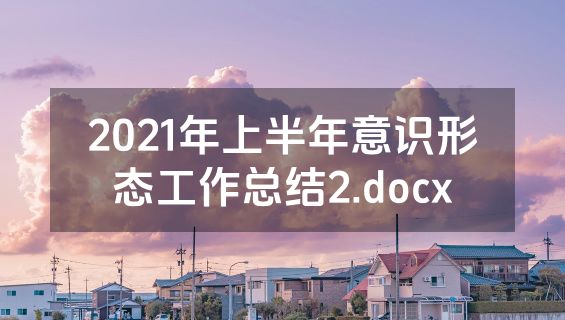 2021年上半年意识形态工作总结2.docx