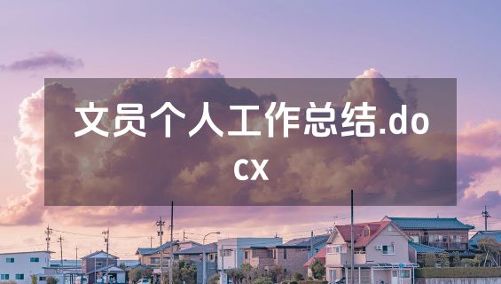 文员个人工作总结.docx