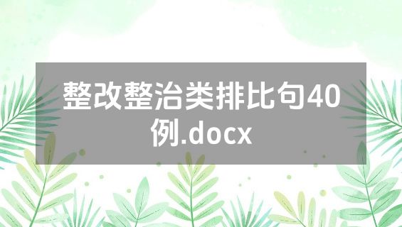 整改整治类排比句40例.docx