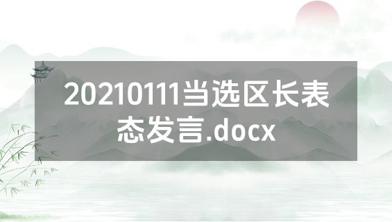 20210111当选区长表态发言.docx