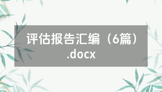 评估报告汇编（6篇）.docx