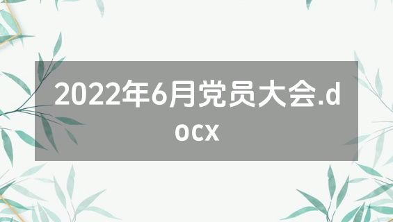 2022年6月党员大会.docx