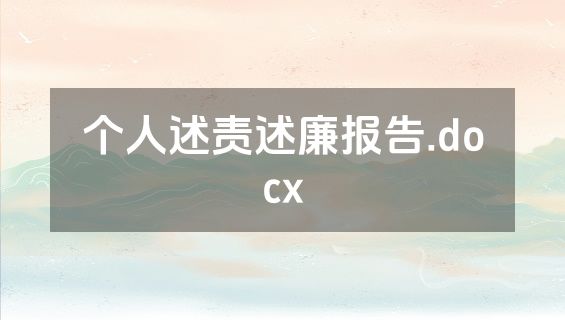 个人述责述廉报告.docx