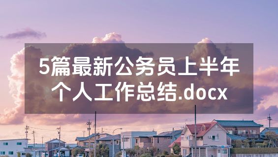 5篇最新公务员上半年个人工作总结.docx