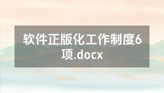 软件正版化工作制度6项.docx