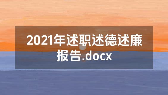 2021年述职述德述廉报告.docx