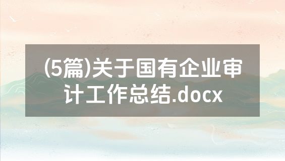 (5篇)关于国有企业审计工作总结.docx