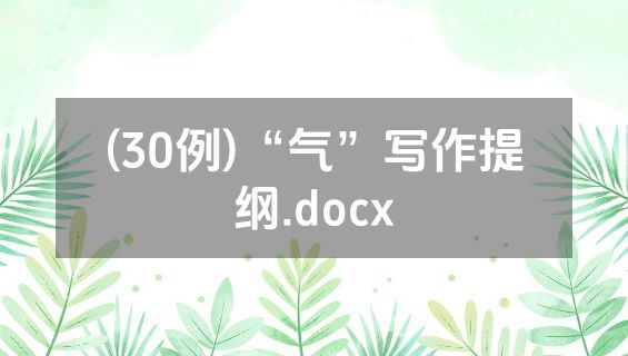 (30例)“气”写作提纲.docx
