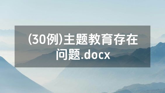 (30例)主题教育存在问题.docx