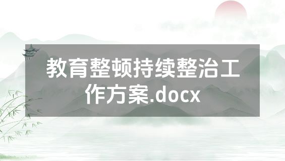 教育整顿持续整治工作方案.docx