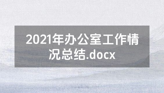 2021年办公室工作情况总结.docx
