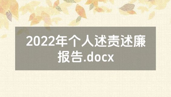 2022年个人述责述廉报告.docx