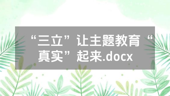 “三立”让主题教育“真实”起来.docx