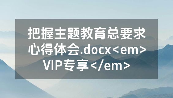 把握主题教育总要求心得体会.docx<em>VIP专享</em>