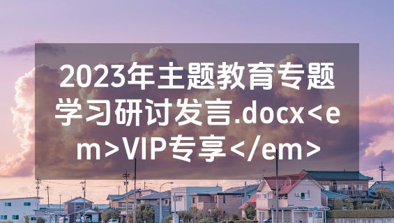2023年主题教育专题学习研讨发言.docx<em>VIP专享</em>