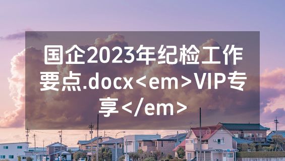 国企2023年纪检工作要点.docx<em>VIP专享</em>