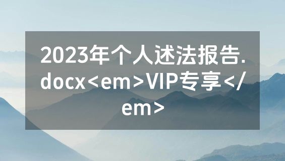 2023年个人述法报告.docx<em>VIP专享</em>