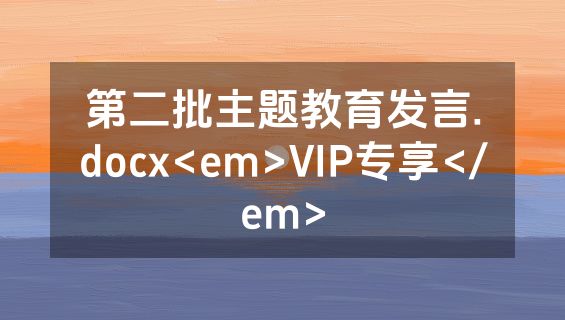 第二批主题教育发言.docx<em>VIP专享</em>