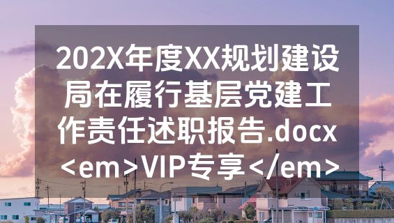 202X年度XX规划建设局在履行基层党建工作责任述职报告.docx<em>VIP专享</em>