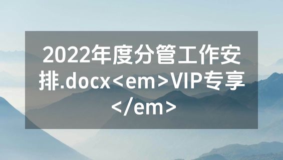 2022年度分管工作安排.docx<em>VIP专享</em>