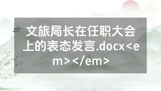 文旅局长在任职大会上的表态发言.docx<em></em>