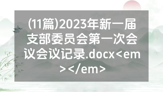 (11篇)2023年新一届支部委员会第一次会议会议记录.docx<em></em>