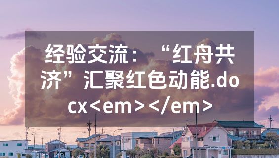 经验交流：“红舟共济”汇聚红色动能.docx<em></em>