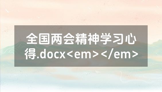 全国两会精神学习心得.docx<em></em>