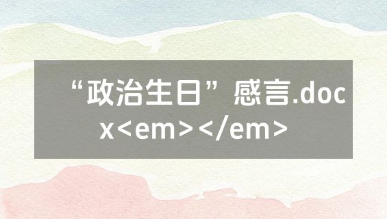 “政治生日”感言.docx<em></em>