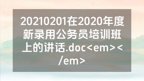 20210201在2020年度新录用公务员培训班上的讲话.doc<em></em>