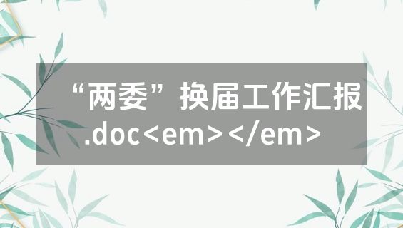 “两委”换届工作汇报.doc<em></em>