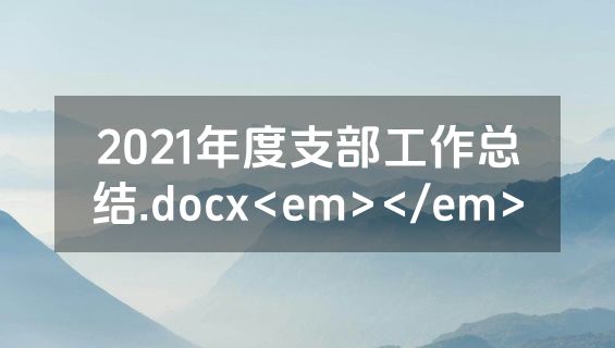 2021年度支部工作总结.docx<em></em>