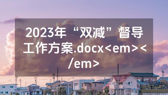 2023年“双减”督导工作方案.docx<em></em>