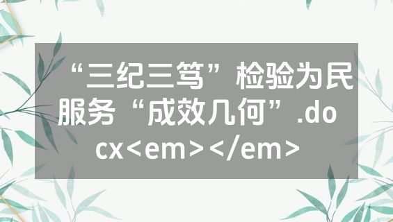 “三纪三笃”检验为民服务“成效几何”.docx<em></em>