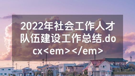 2022年社会工作人才队伍建设工作总结.docx<em></em>