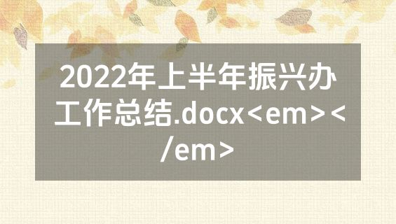 2022年上半年振兴办工作总结.docx<em></em>