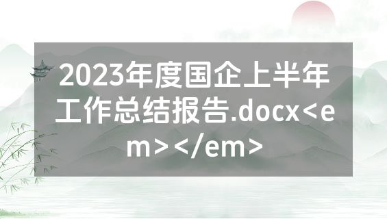 2023年度国企上半年工作总结报告.docx<em></em>
