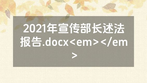 2021年宣传部长述法报告.docx<em></em>