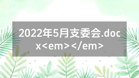2022年5月支委会.docx<em></em>