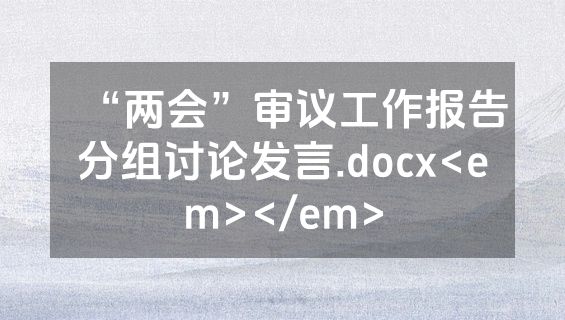 “两会”审议工作报告分组讨论发言.docx<em></em>