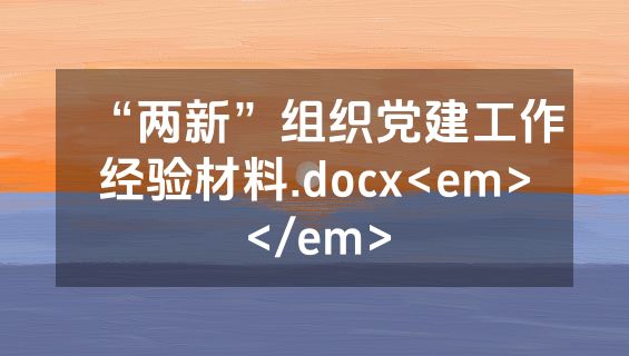 “两新”组织党建工作经验材料.docx<em></em>