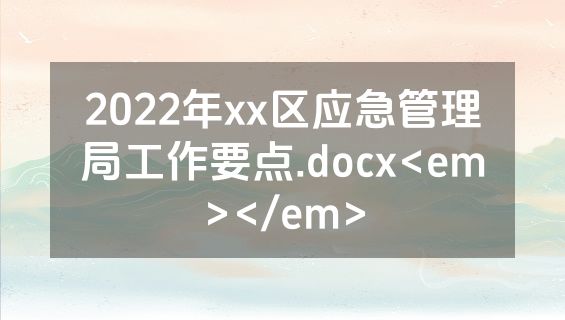 2022年xx区应急管理局工作要点.docx<em></em>