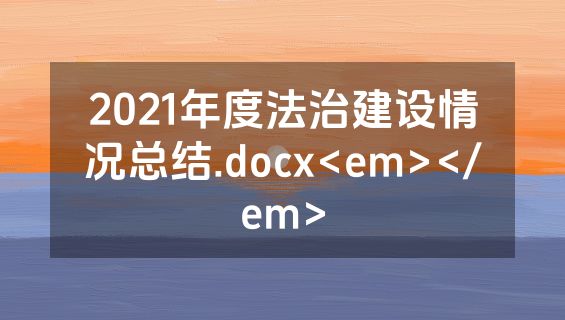 2021年度法治建设情况总结.docx<em></em>