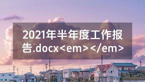 2021年半年度工作报告.docx<em></em>